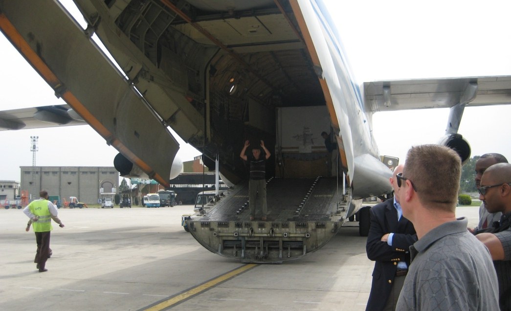 Export cargo loaded for air shipment